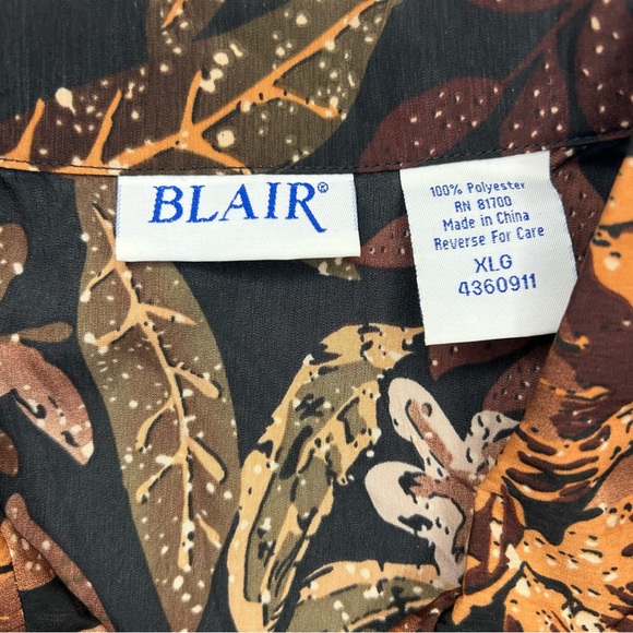 Vintage 90s Blair Fall Floral Leaves Windbreaker Jacket Women’s XL Oversized Fit - Picture 7 of 7